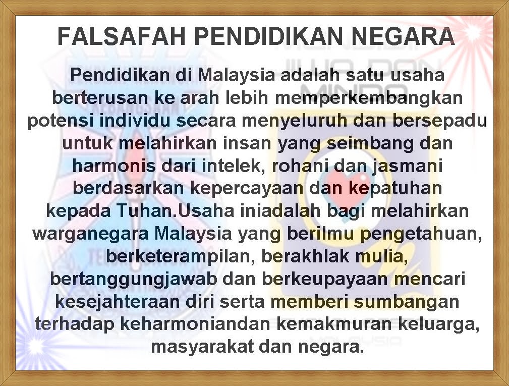 .: Falsafah Pendidikan Kebangsaan