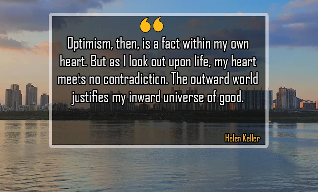 Helen Keller Quotes about Optimism