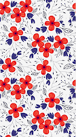 Floral Pattern Preppy Wallpaper