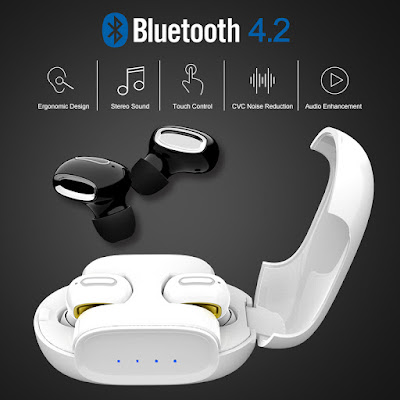 [True Wireless] G1 TWS Bluetooth Earphone CVC Noise Cancelling Touch Control Stereo Headphone 