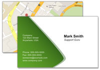 Show where you are located with a map on your business card