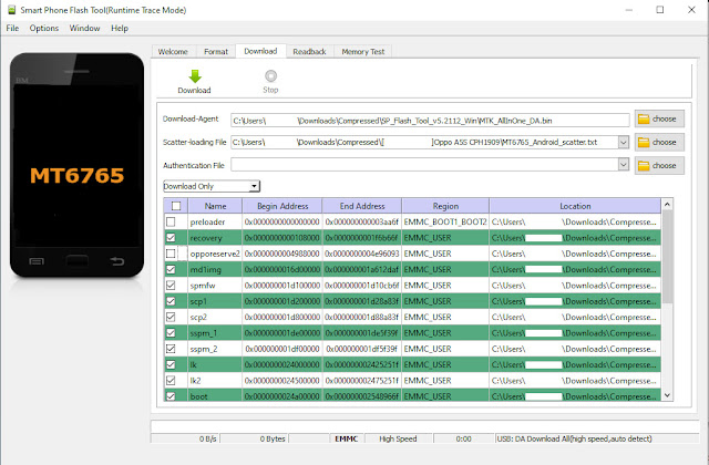 Cara Flash Oppo A5s CPH1909 via SP FlashTool 100% Berhasil