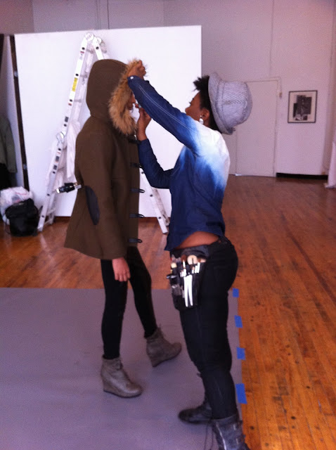 Behind the scenes on a photo shoot with photographer Bryan Whitely & stylist Jessica Moazami shooting model Ramera