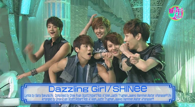 SHINee "Dazzling Girl" on Happy Music 121012