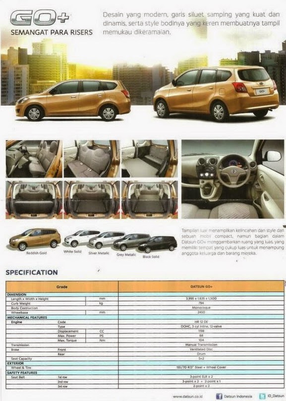 Datsun GO+ Panca Harga dan Spesifikasi  Berita Terbaru dan Terupdate 