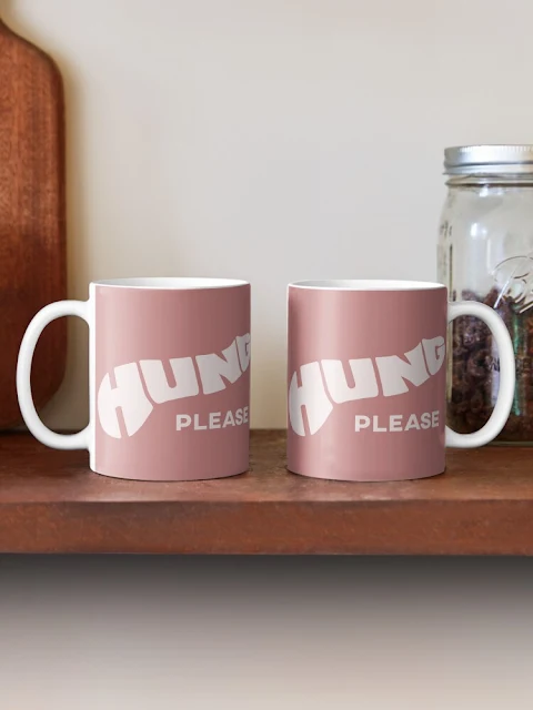 Hung Please - a penis size humor mug