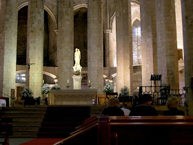 Inside the church of Santa Maria del Mar