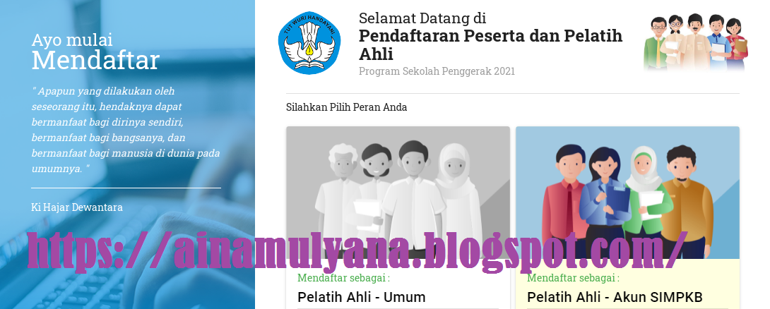 Persyaratan serta Link Pendaftaran Seleksi Calon Pelatih Ahli Program Sekolah Penggerak