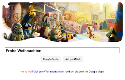 Google-Doodle zu Weihnachten 2012