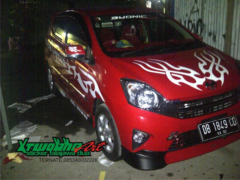 54 Modifikasi Stiker Mobil Ayla Merah, Konsep Terbaru!