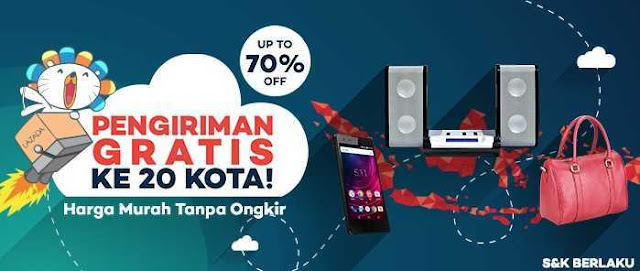 Daftar Kota Gratis Ongkos Kirim lazada