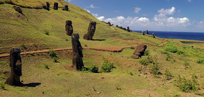 Outer slope of rano rataku volcano