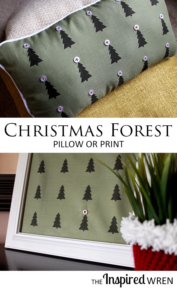 Great tutorial for Christmas Forest print -- it's ink-jet printed fabric | The Inspired Wren