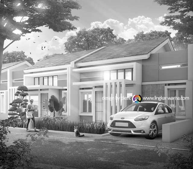 Desain rumah minimalis type 64 luas tanah 112m2