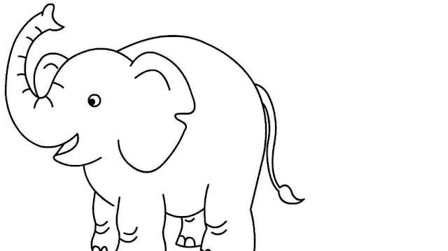 20 Sketsa  Gambar  Hewan  Gajah Yang Mudah Di Warnai Untuk  