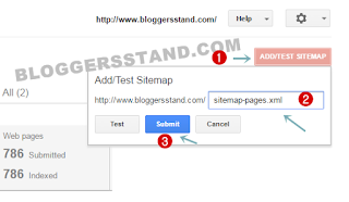 static pages sitemap submit in google search for indexing