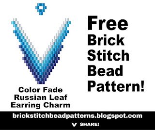 Free brick stitch seed bead pattern printable download pdf.