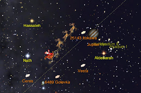 Santa tracker on Star Walk app