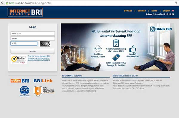 User ID BRI Internet Banking Terblokir Tidak Pernah Login