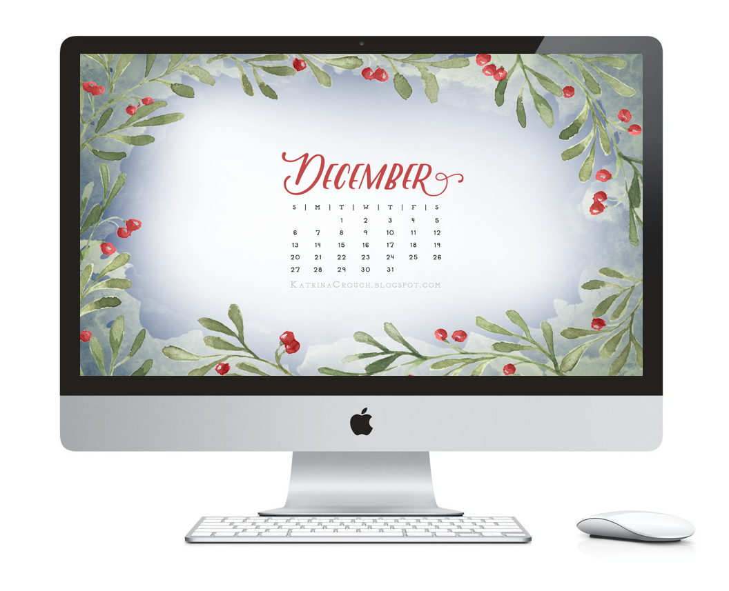 Katrina: December Desktop Calendar (2015)