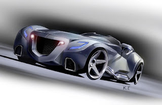 Type design modern famous Futuristic concept car 