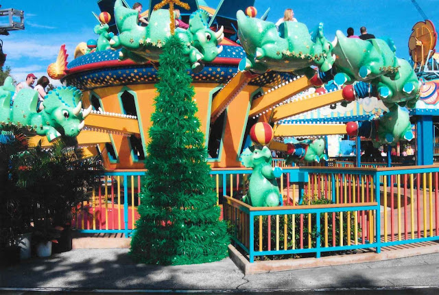 TriceraTop Spin At Christmas Dinoland USA Disney's Animal Kingdom