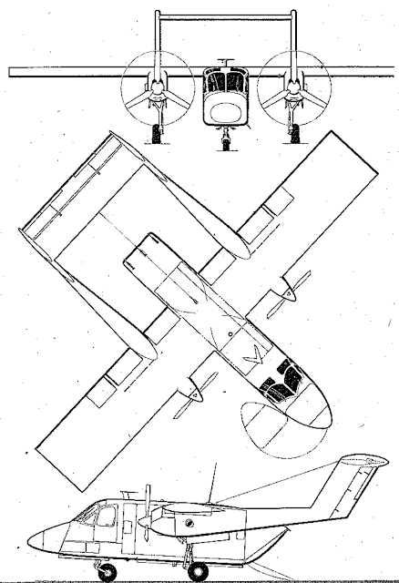 OV-10T Three view drawing