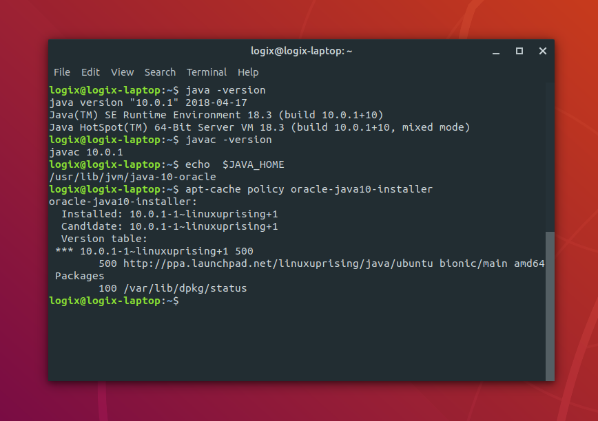 Install Oracle Java 10 In Ubuntu Or Linux Mint From Ppa Repository Linux Uprising Blog