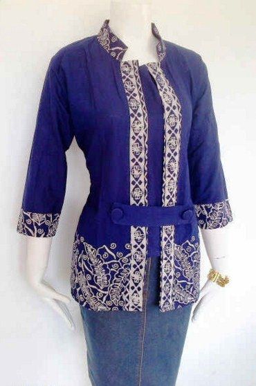  35 model seragam  batik guru modis dan polos modern  