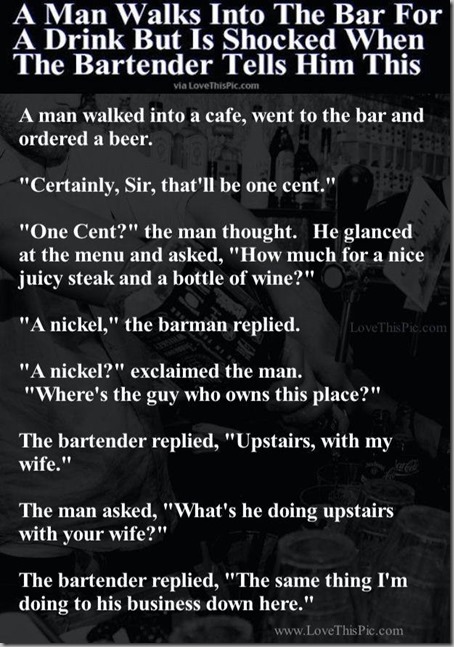 drinks at the bar