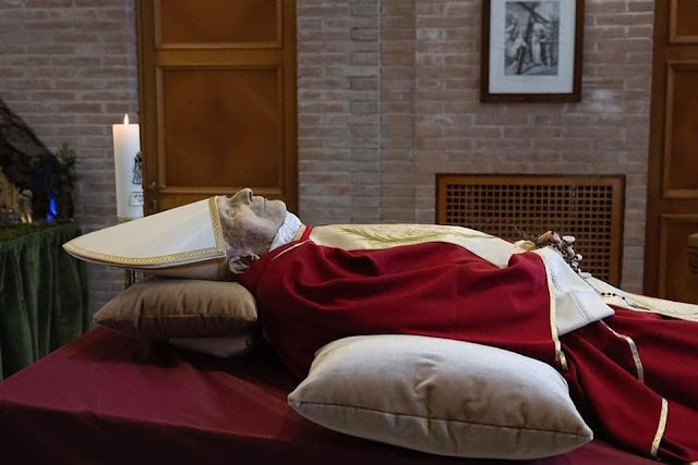 Pope Emeritus Benedict XVI’s remains rest at the 'Mater Ecclesiae' monastery in the Vatican.