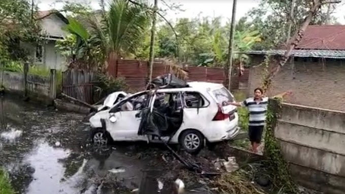 Mobil Camat Sunggal Kecelakaan, Oleng hingga Terjun Bebas ke Luar Jalur Tol