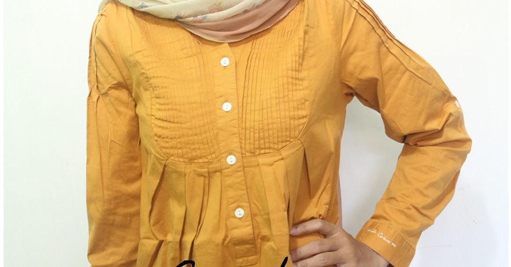 Gamis Katun Merk Le Couture Warna  Kuning  Kunyit  Kode LC 