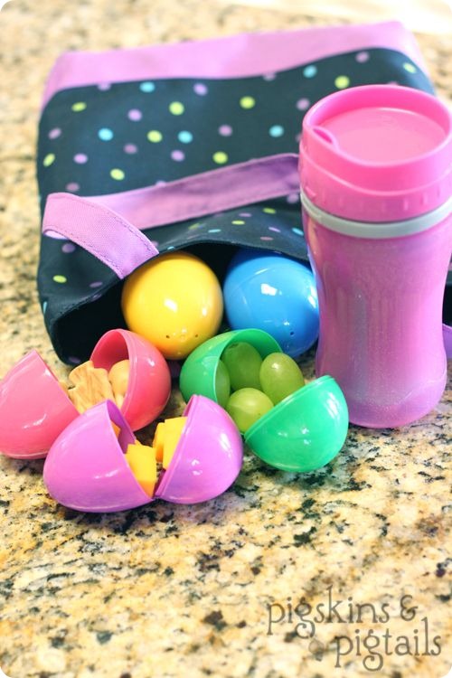 lunch with Easter eggs