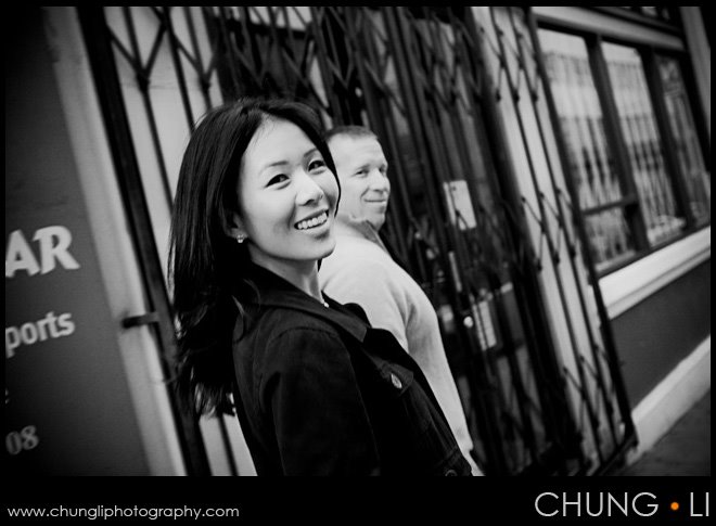 san francisco downtown engagement portrait