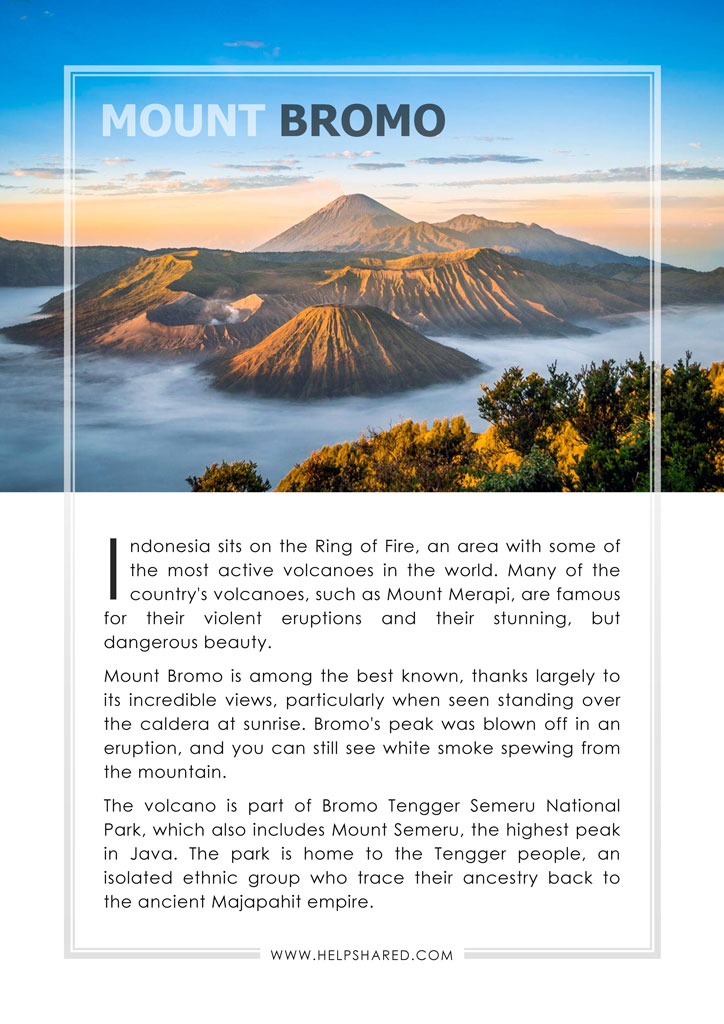 Deskripsi tempat wisata Bromo