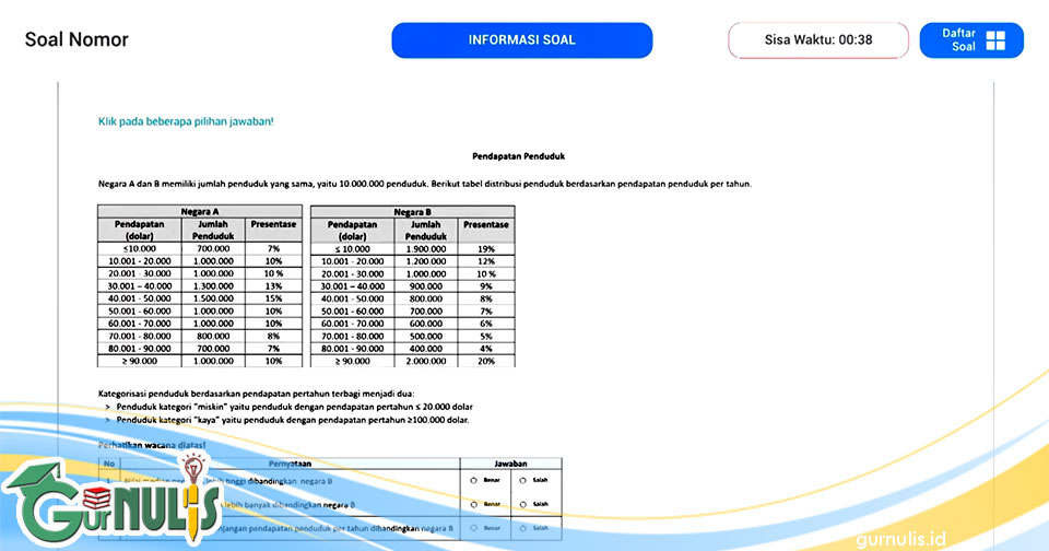 Jenis Soal Asesmen Pada Aplikasi ANBK - www.gurnulis.id