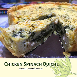 chicken spinach quiche