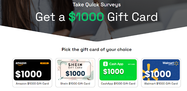 Top Survey Spot - Get $1000 Gift Card