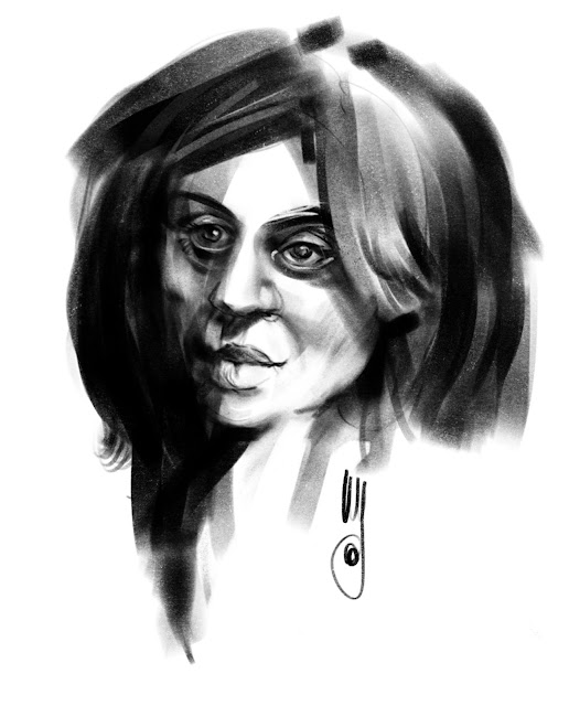 Charcoal portrait by Artmagenta