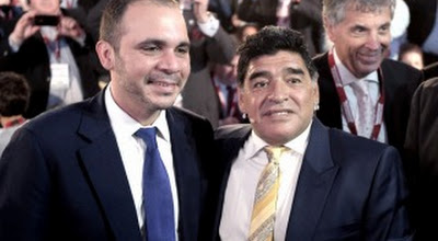 Maradona amenazó con limpiar a todos si llega a ser vice de FIFA.