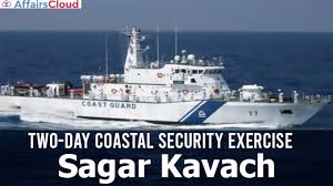 Two days Joint Security Excercise 'Sagar Kavach' started at Paradip, Odisha.