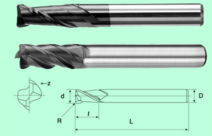 Dao phay ngón thân dài Carbide ( NOSE CUTTER LONG FLUTE – 2/4 Flutes)