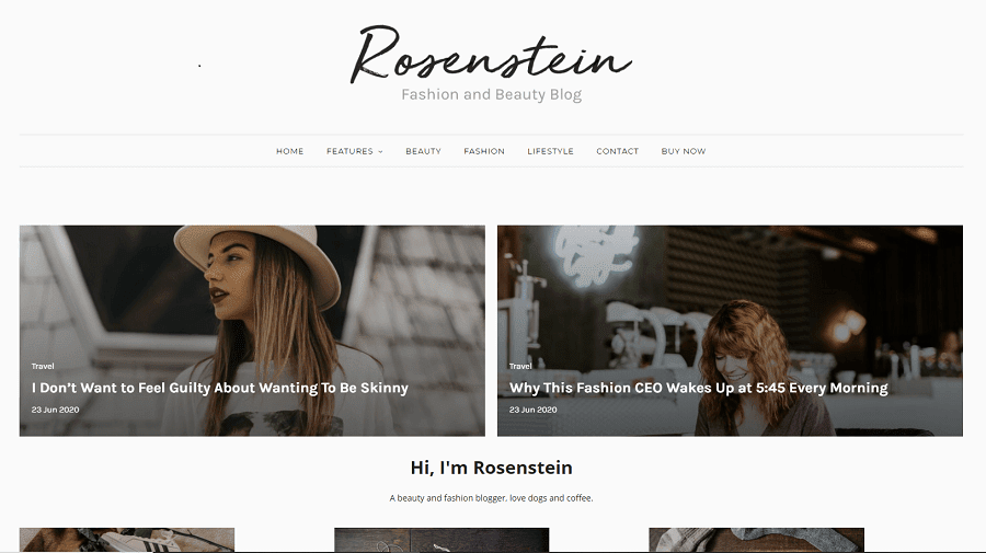 Rosenstein - Responsive Minimal Blogger Template