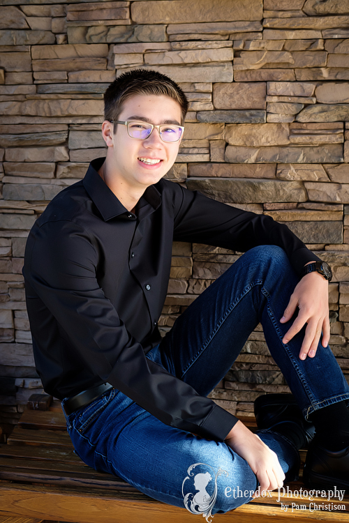 Professional portrait of a Volcano Vista High school senior at locations in Albuquerque