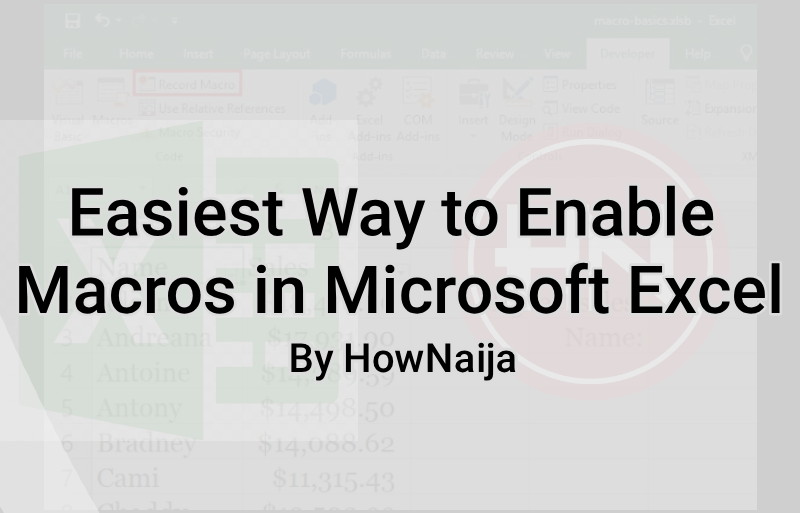 Easiest Way to Enable Macros in Microsoft Excel