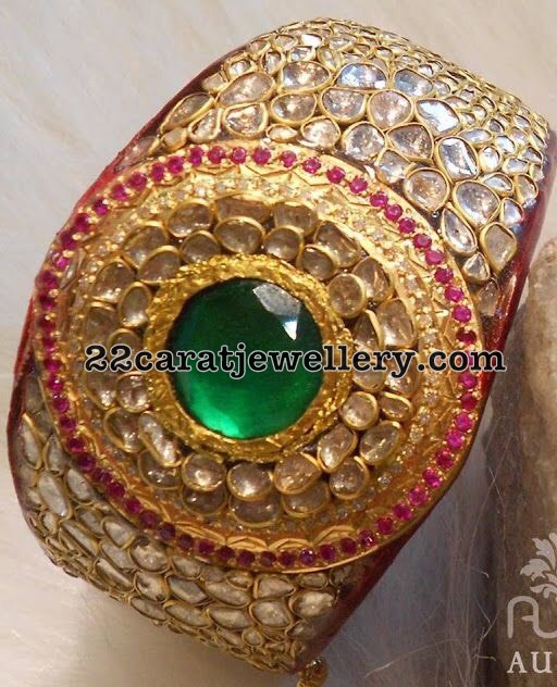 Broad Kundan Polki Kada Designs