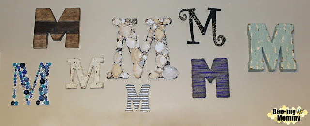 gallery wall, monogramed "M" wall, monogramed wall,  "M" wall, M wall, letter M wall, letter wall, letter decor, monogramed wall decor, monogramed letters, M's, monogramed M, entry way decor, home decor, monogramed decor, bedroom decor, unique decor, monogramed home decor