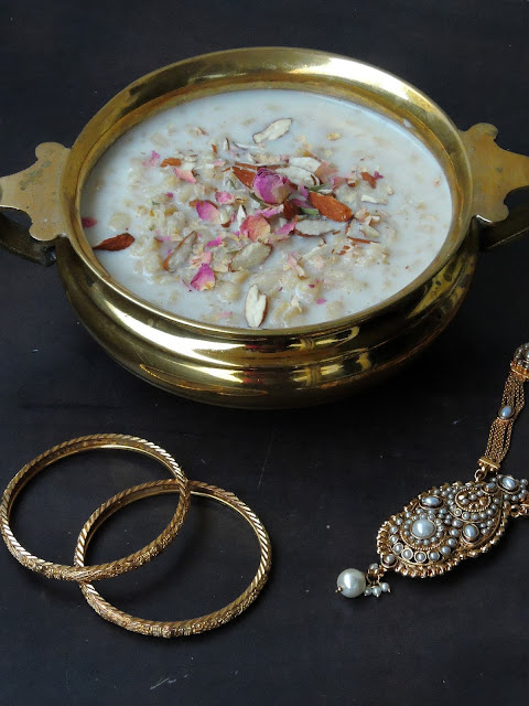Whole wheat Kheer, Paal Payasam with wheat berries