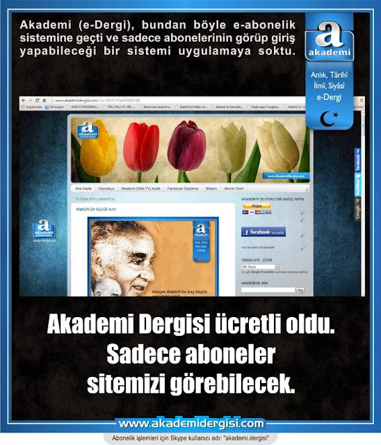 akademi dergisi, akademi e-dergi, abonelik